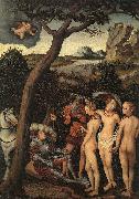 Lucas  Cranach The Judgment of Paris_3 oil on canvas